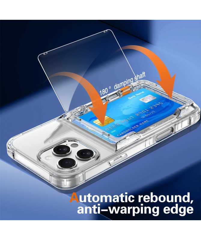 Coque iPhone 16 Pro transparente avec porte-cartes | Crystal vault
