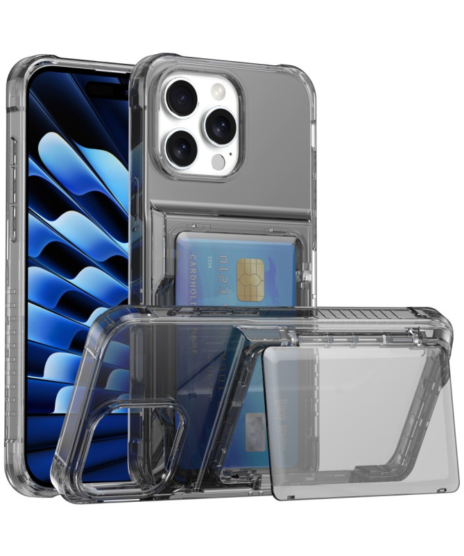 Coque iPhone 16 Pro transparente avec porte-cartes | Crystal vault
