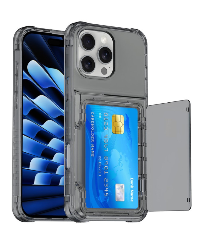 Coque iPhone 16 Pro transparente avec porte-cartes | Crystal vault