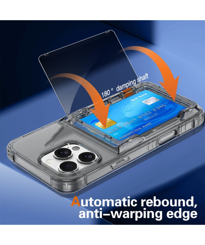 Coque iPhone 16 Pro transparente avec porte-cartes | Crystal vault