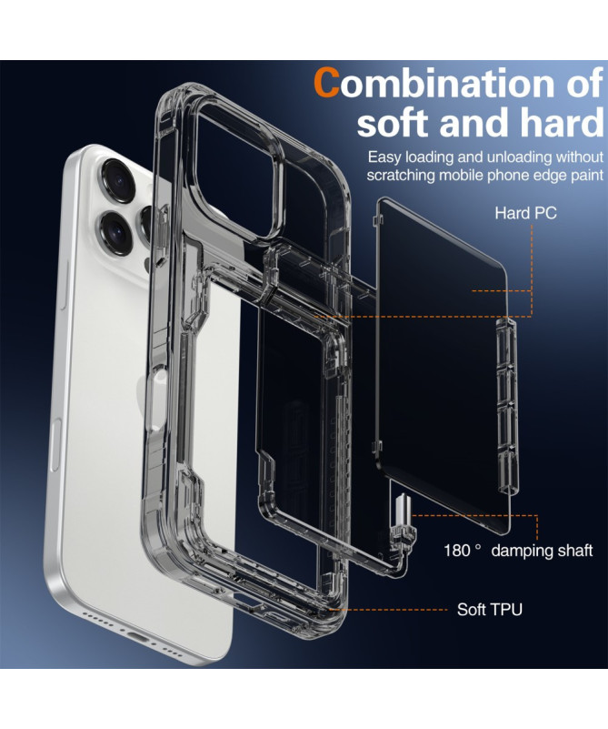 Coque iPhone 16 Pro transparente avec porte-cartes | Crystal vault
