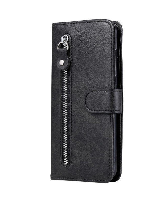 Housse iPhone 16 Pro Zipper Pocket effet cuir