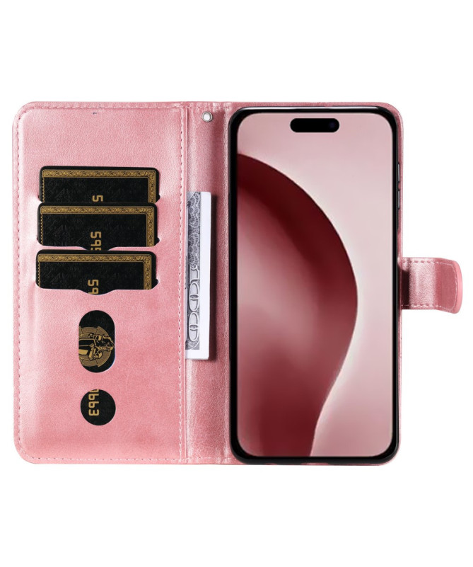 Housse iPhone 16 Pro Zipper Pocket effet cuir