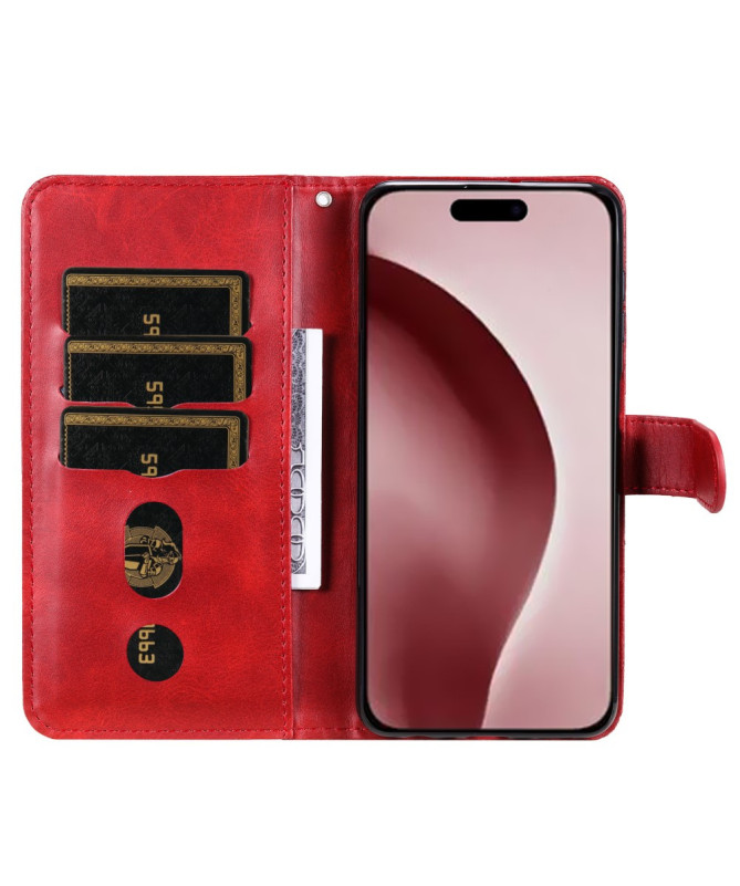 Housse iPhone 16 Pro Zipper Pocket effet cuir