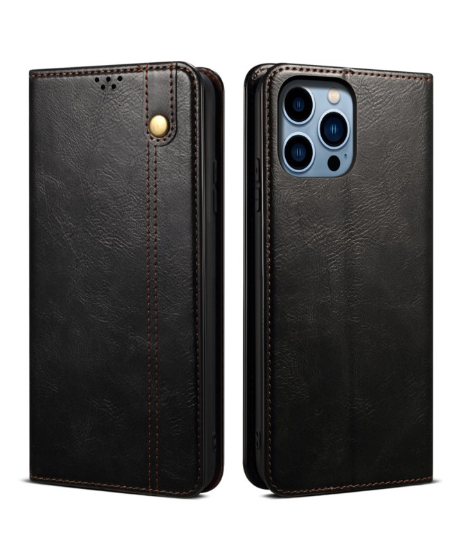 Housse iPhone 16 Pro Ernestine coutures apparentes