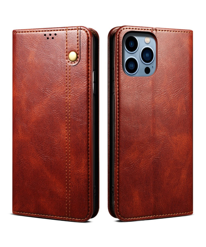 Housse iPhone 16 Pro Ernestine coutures apparentes