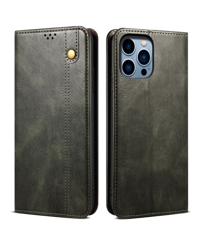 Housse iPhone 16 Pro Ernestine coutures apparentes