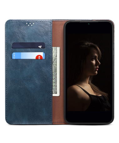 Housse iPhone 16 Pro Ernestine coutures apparentes Bleu marine - photo 15
