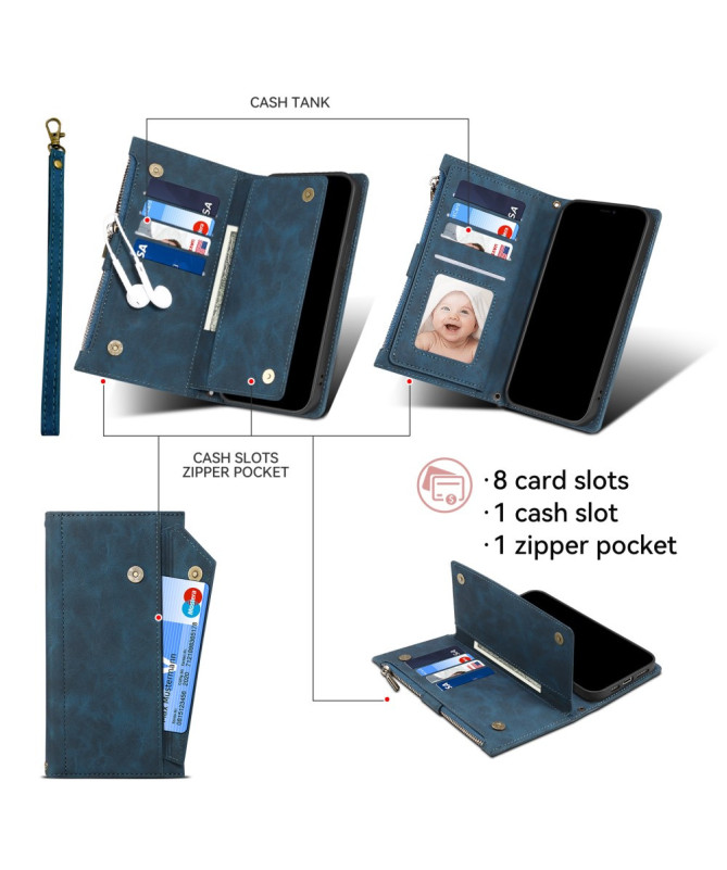 Housse iPhone 16 Pro Portefeuille à Lanière | Irène