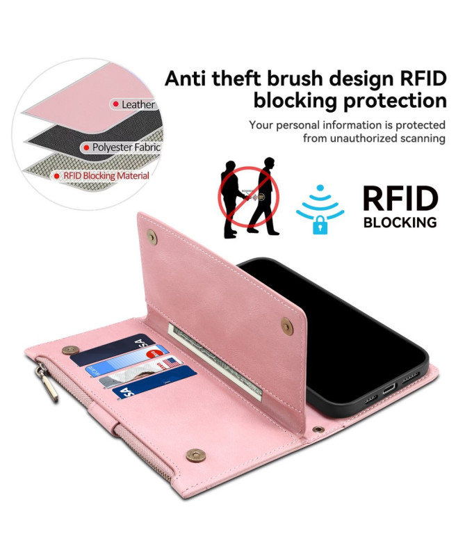 Housse iPhone 16 Pro Portefeuille à Lanière | Irène