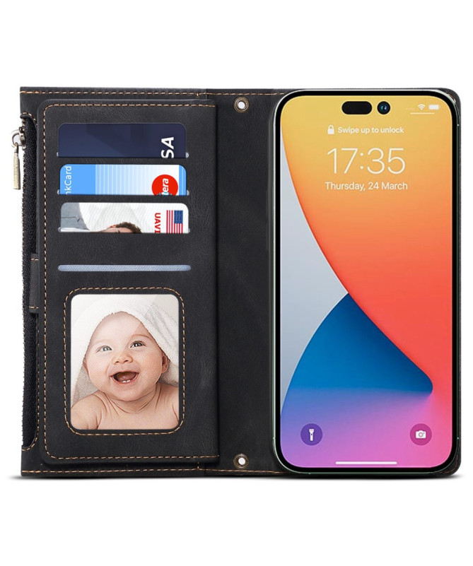 Housse iPhone 16 Pro Portefeuille à Lanière | Irène