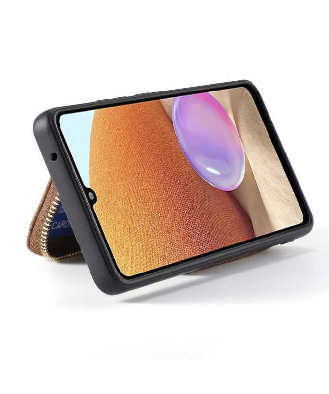 Coque Samsung Galaxy A56 5G à sangle, fermeture zippée et porte-cartes