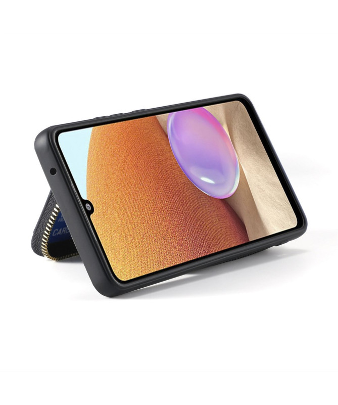 Coque Samsung Galaxy A56 5G à sangle, fermeture zippée et porte-cartes