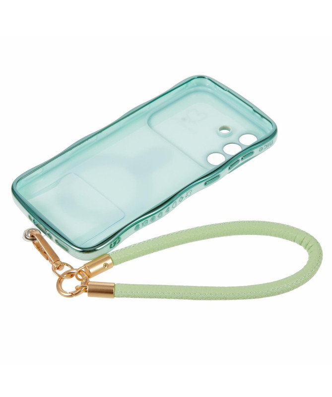 Coque Samsung Galaxy A56 5G / A36 5G avec anneau, sangle et bords ondu