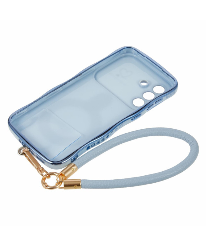 Coque Samsung Galaxy A56 5G / A36 5G avec anneau, sangle et bords ondu