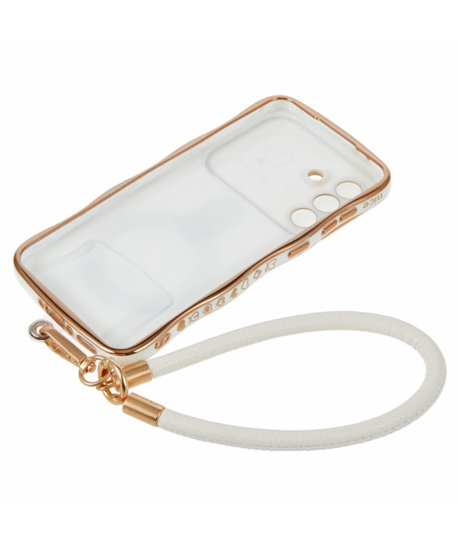 Coque Samsung Galaxy A56 5G / A36 5G avec anneau, sangle et bords ondu