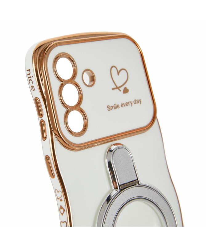 Coque Samsung Galaxy A56 5G / A36 5G avec anneau, sangle et bords ondu