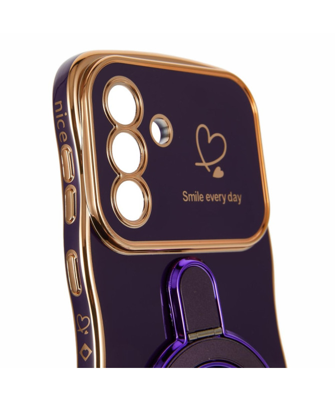 Coque Samsung Galaxy A56 5G / A36 5G avec anneau, sangle et bords ondu