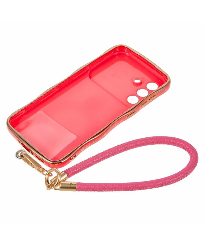 Coque Samsung Galaxy A56 5G / A36 5G avec anneau, sangle et bords ondu