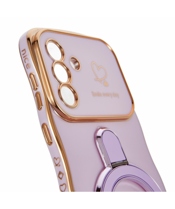 Coque Samsung Galaxy A56 5G / A36 5G avec anneau, sangle et bords ondu