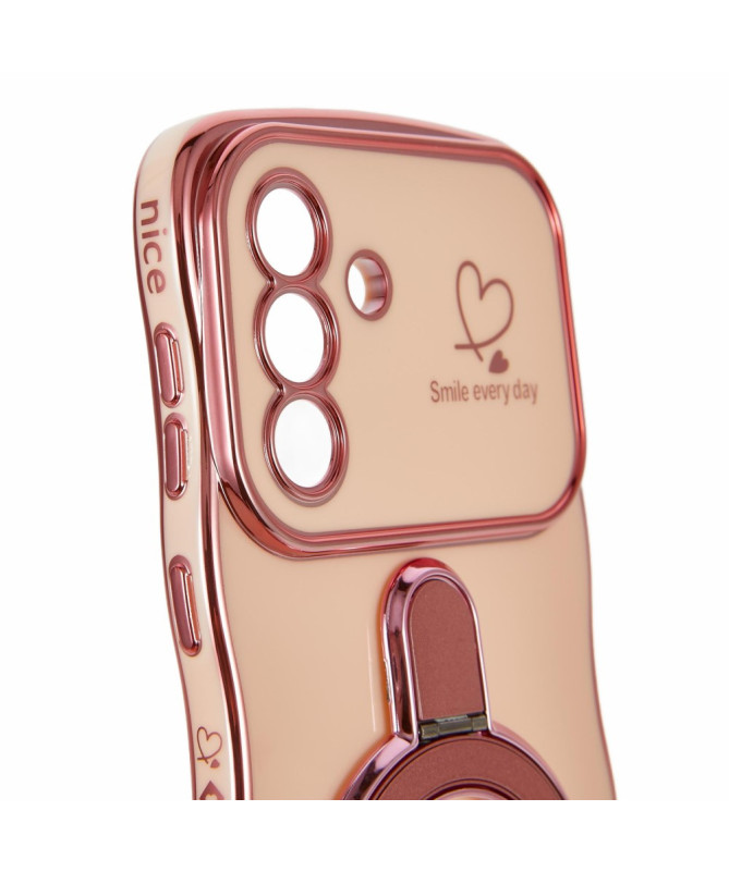 Coque Samsung Galaxy A56 5G / A36 5G avec anneau, sangle et bords ondu