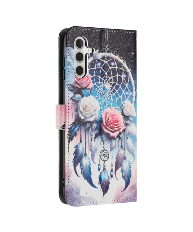 Housse Samsung Galaxy A56 5G, attrape-rêves et roses