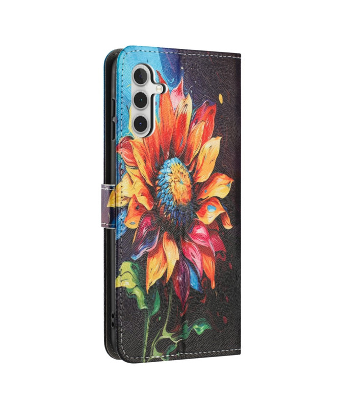 Housse Samsung Galaxy A56 5G, impression florale vive