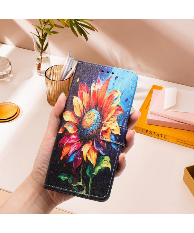 Housse Samsung Galaxy A56 5G, impression florale vive