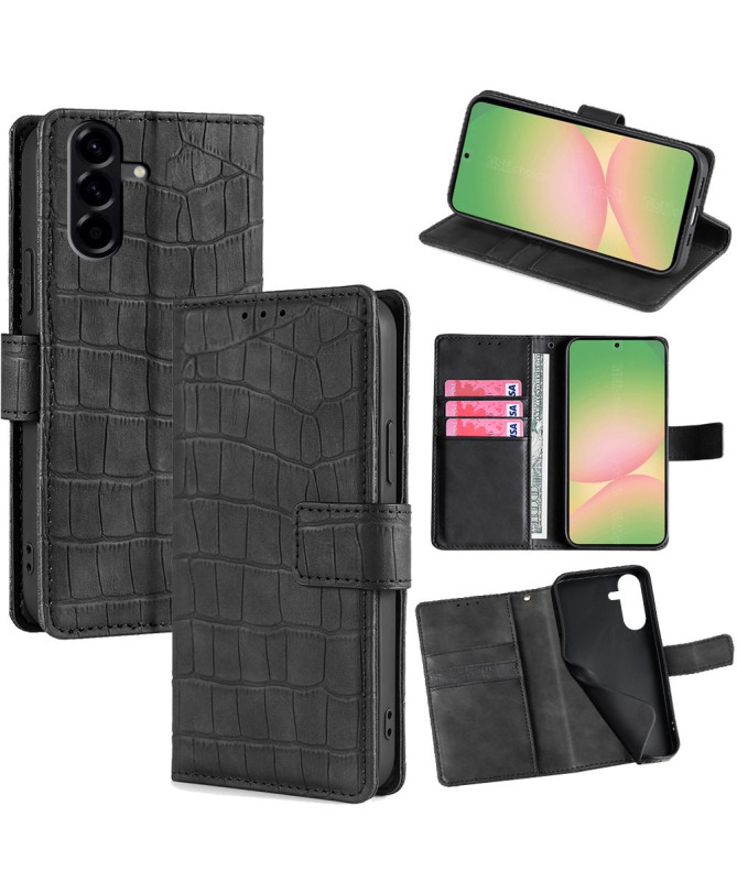 Housse Samsung Galaxy A56 5G simili cuir effet peau de crocodile
