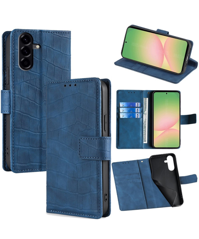 Housse Samsung Galaxy A56 5G simili cuir effet peau de crocodile