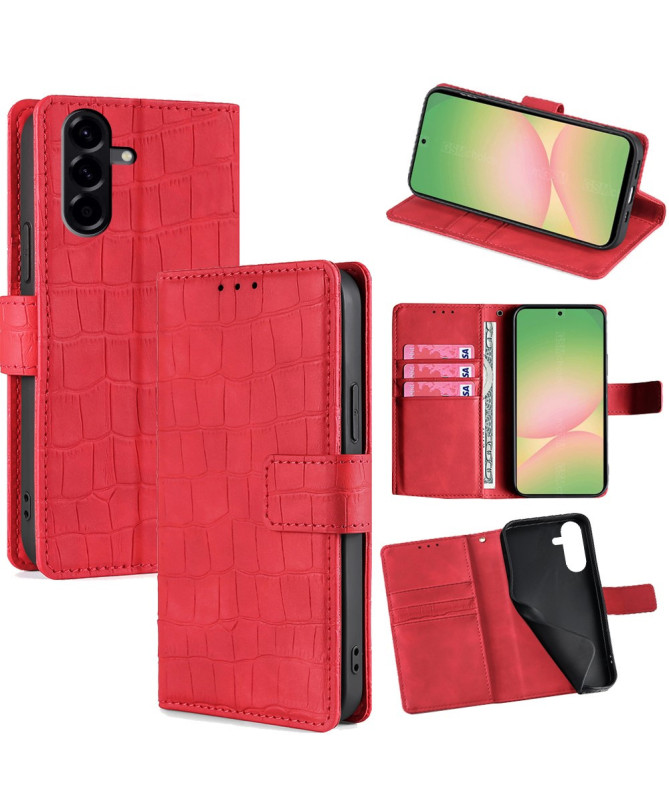 Housse Samsung Galaxy A56 5G simili cuir effet peau de crocodile