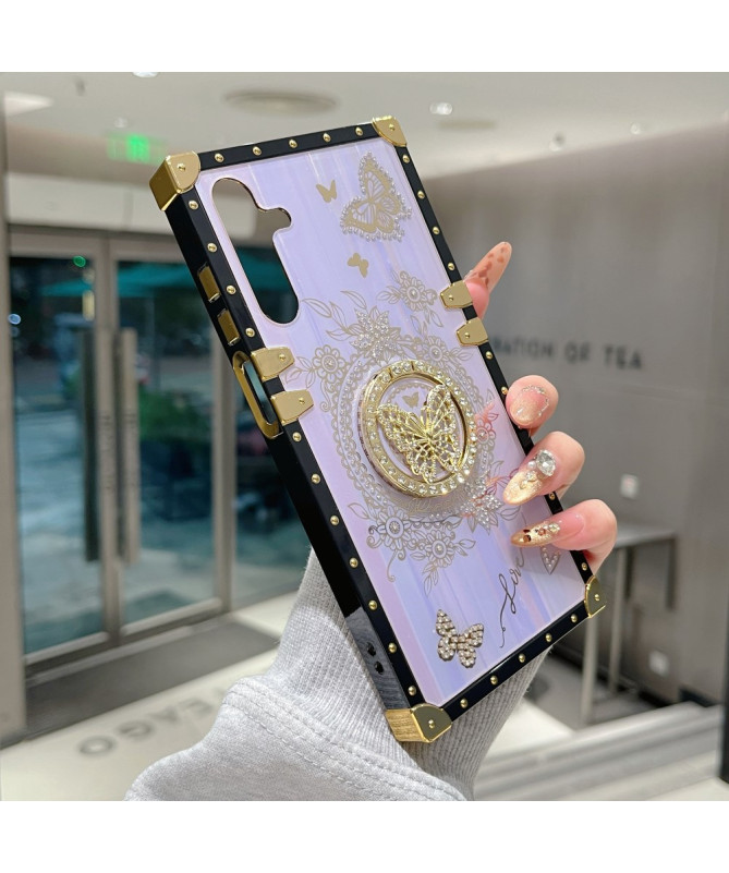 Coque Samsung Galaxy A36 5G / A56 5G papillon strass avec anneau