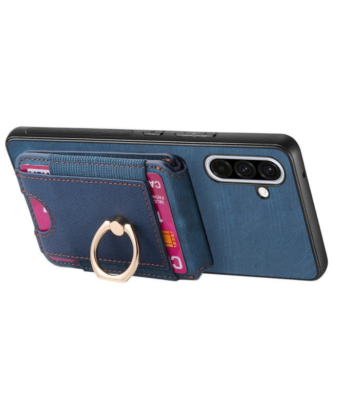 Coque Samsung Galaxy A56 5G avec Porte-cartes et Anneau Multifonction 