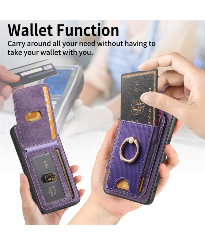 Coque Samsung Galaxy A56 5G avec Porte-cartes et Anneau Multifonction 