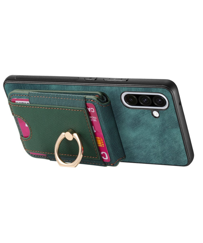 Coque Samsung Galaxy A56 5G avec Porte-cartes et Anneau Multifonction 