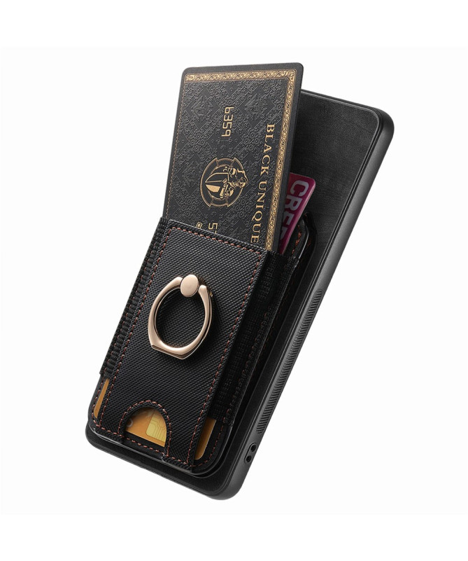 Coque Samsung Galaxy A56 5G avec Porte-cartes et Anneau Multifonction 