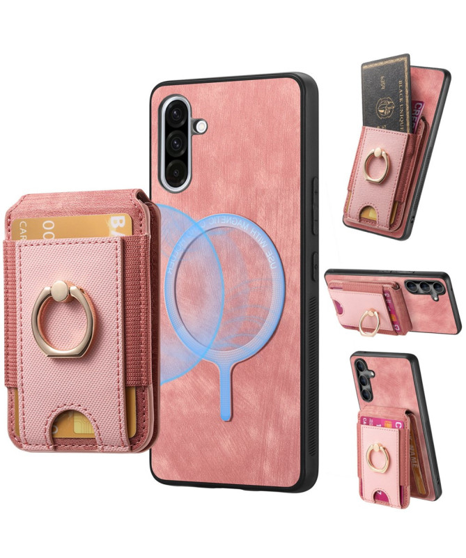 Coque Samsung Galaxy A56 5G avec Porte-cartes et Anneau Multifonction 