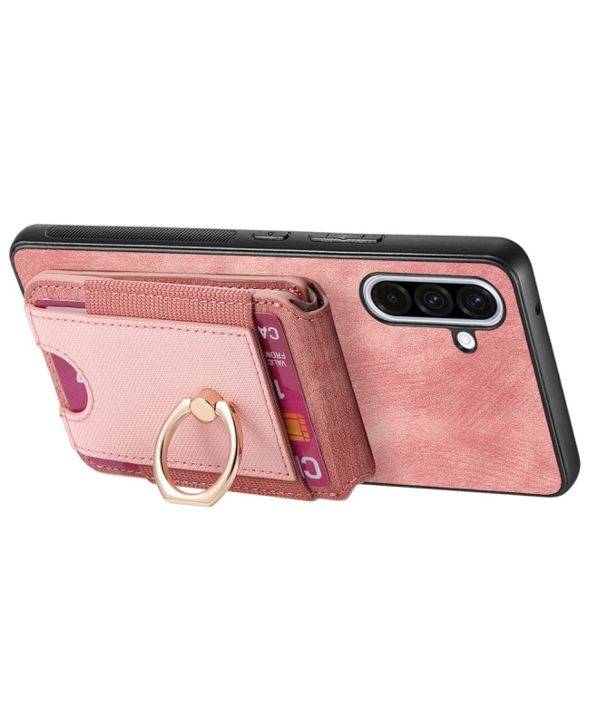 Coque Samsung Galaxy A56 5G avec Porte-cartes et Anneau Multifonction 