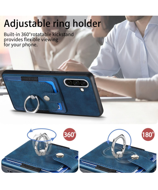 Coque Samsung Galaxy A56 5G avec porte-cartes, anneau et support