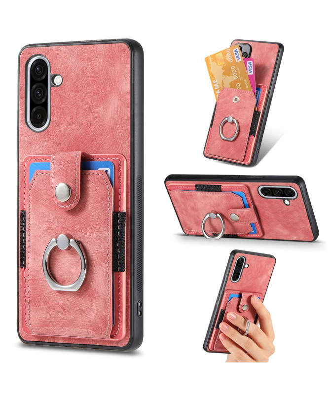 Coque Samsung Galaxy A56 5G avec porte-cartes, anneau et support