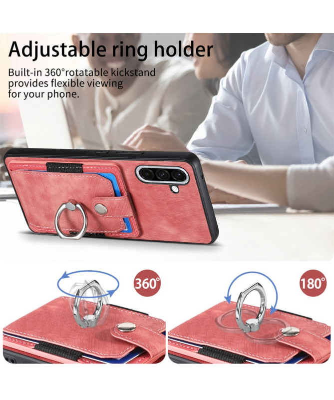 Coque Samsung Galaxy A56 5G avec porte-cartes, anneau et support