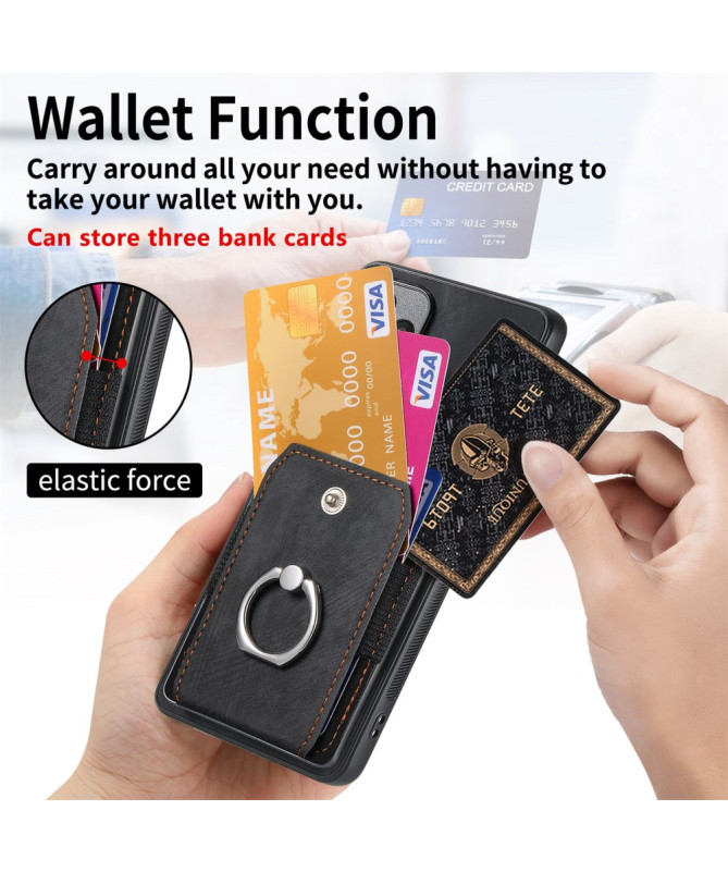 Coque Samsung Galaxy A56 5G avec porte-cartes, anneau et support