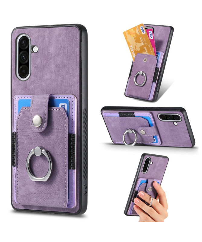Coque Samsung Galaxy A56 5G avec porte-cartes, anneau et support