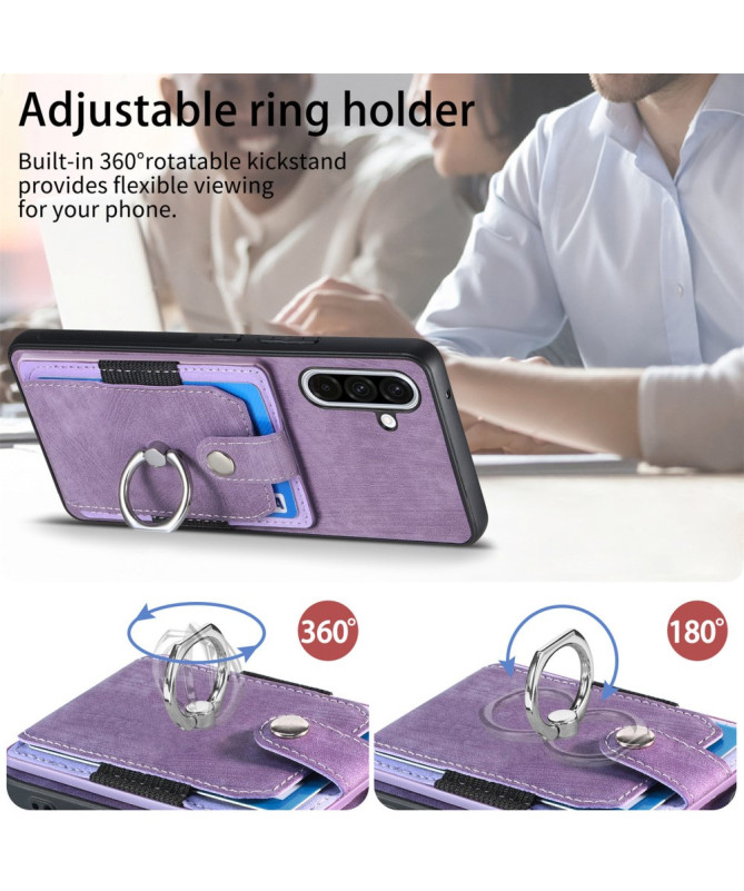 Coque Samsung Galaxy A56 5G avec porte-cartes, anneau et support