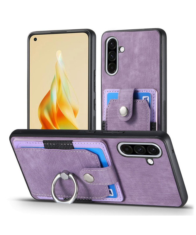 Coque Samsung Galaxy A56 5G avec porte-cartes, anneau et support