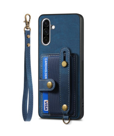 Coque Samsung Galaxy A56 5G rétro, porte-cartes et sangle support