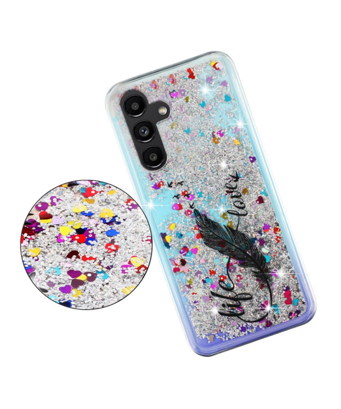 Coque Samsung Galaxy A56 5G pailletée Life, Love & Light