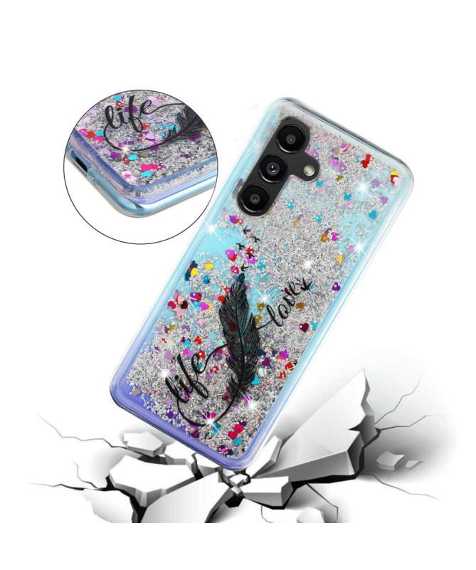 Coque Samsung Galaxy A56 5G pailletée Life, Love & Light