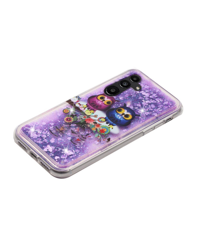 Coque Samsung Galaxy A56 5G Hiboux Enchantés Pailletés