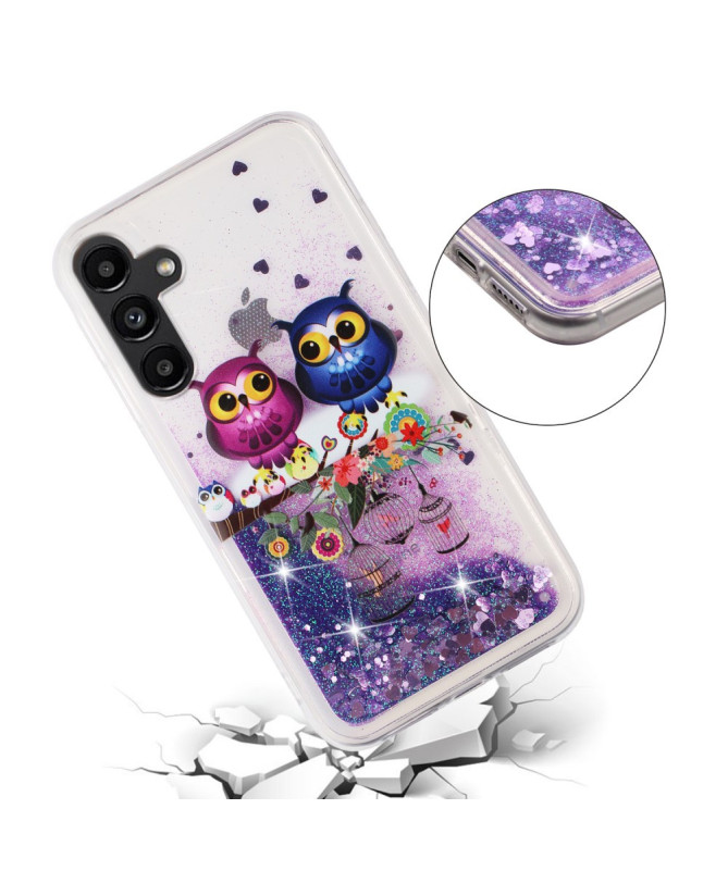 Coque Samsung Galaxy A56 5G Hiboux Enchantés Pailletés